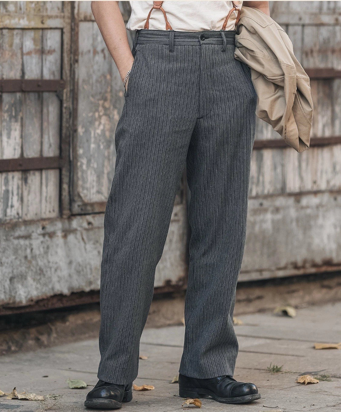 Black & Gray Stripe Pants Bronson Mfg. Co.